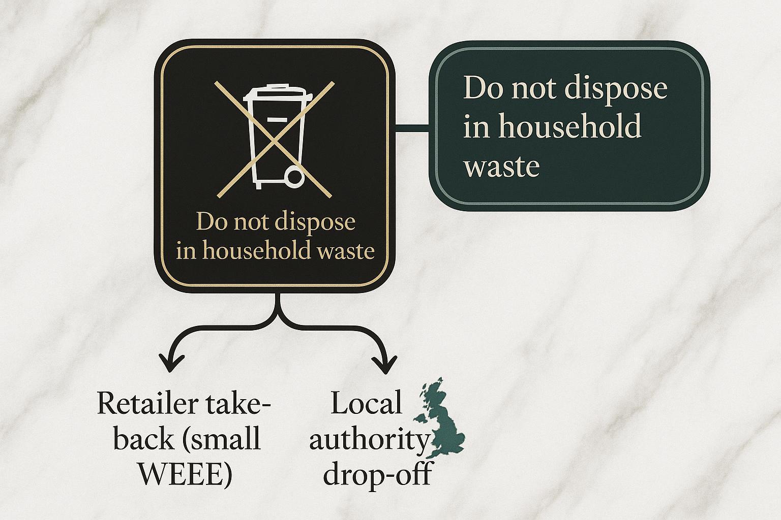 What the crossed-out wheeled bin symbol means for disposal in the EU/UK