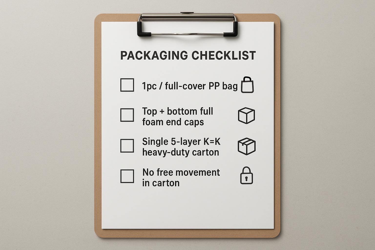 Side comparison: dented bin cheap packaging vs scratch-proof premium foam packaging