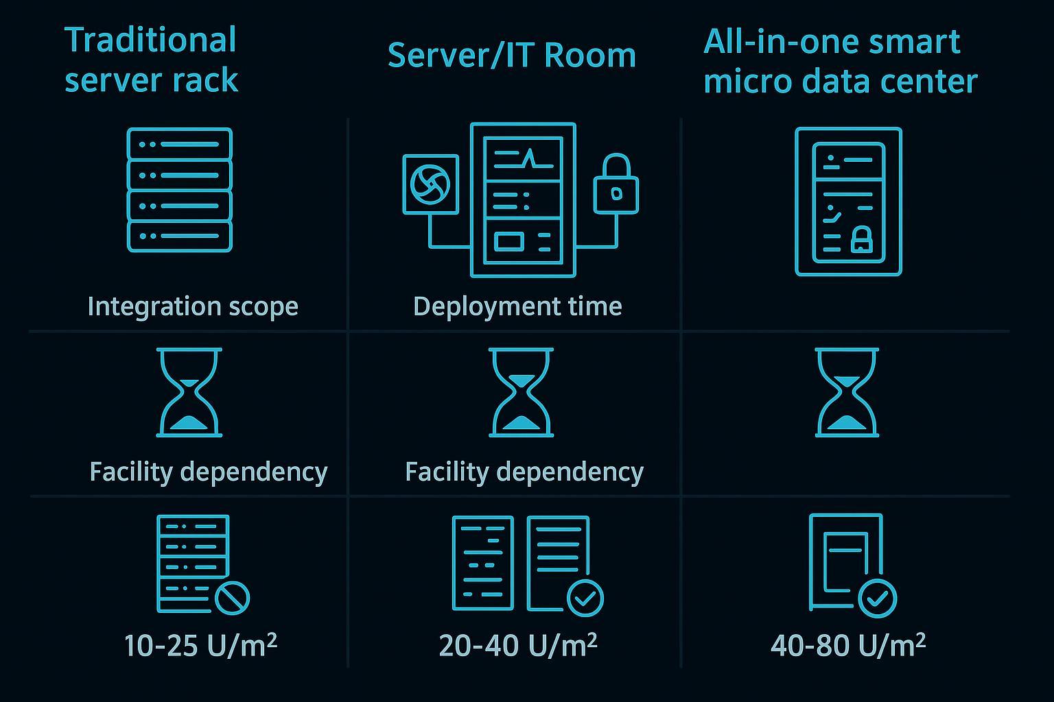 Comparison: rack vs server room vs all-in-one smart micro data center cabinet