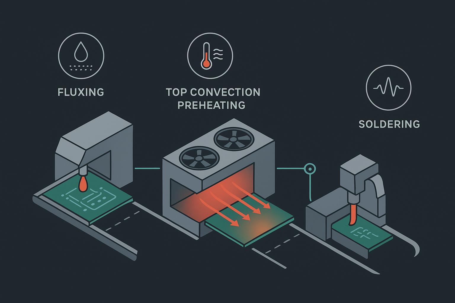 Selective Soldering Machine System Architecture to Reduce Bridging Near Dense SMD Areas - S&M Co.Ltd Selective Soldering Machine System Architecture to Reduce Bridging Near Dense SMD Areas - S&M Co.Ltd