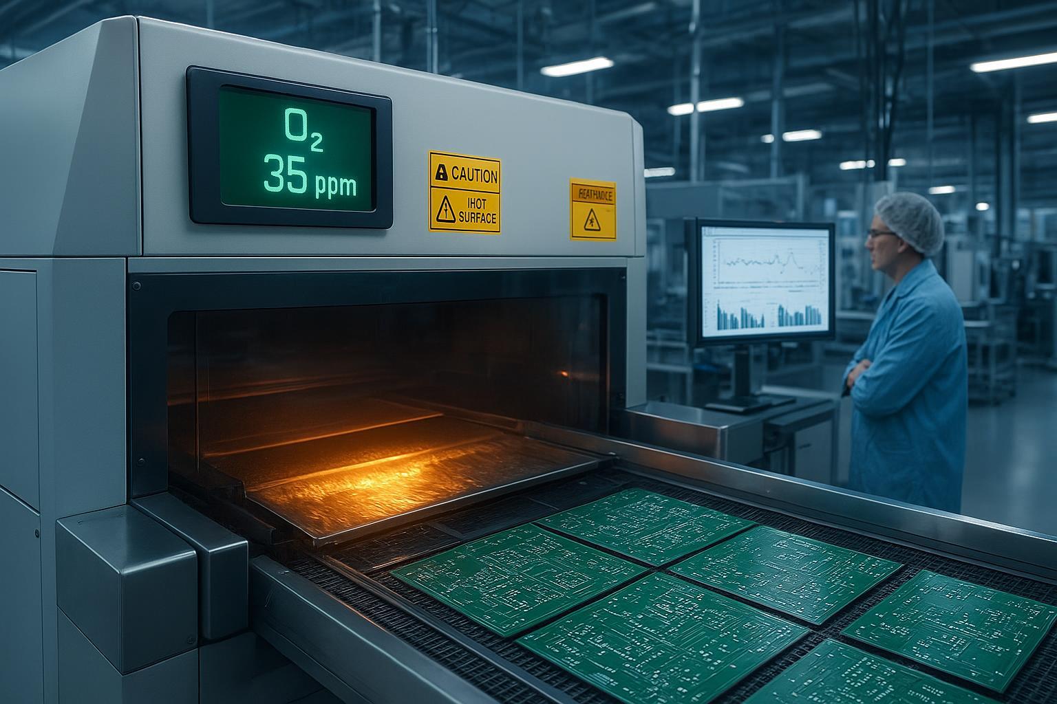 Lead-free nitrogen wave soldering: a practical guide to cut bridging and lift FPY - S&M Co.Ltd Lead-free nitrogen wave soldering: a practical guide to cut bridging and lift FPY - S&M Co.Ltd