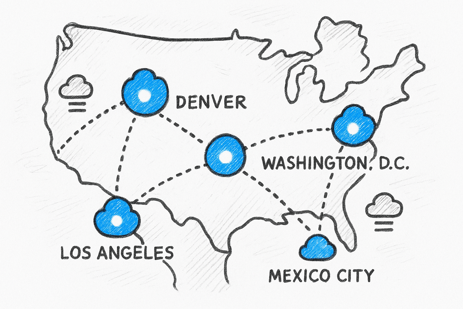 North America cloud server hubs for enterprise expansion