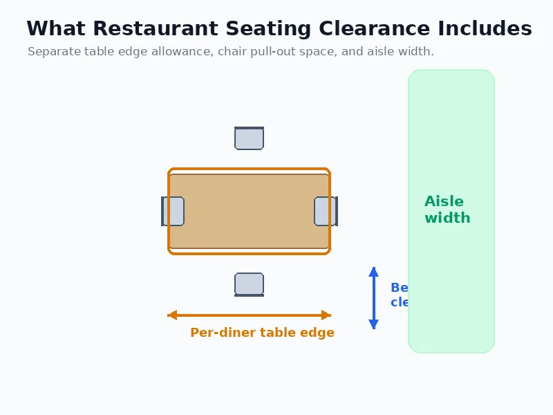 How Much Space Do Restaurant Chairs Need? Restaurant Chair Spacing, Table and Aisle Clearance Guide How Much Space Do Restaurant Chairs Need? Restaurant Chair Spacing, Table and Aisle Clearance Guide