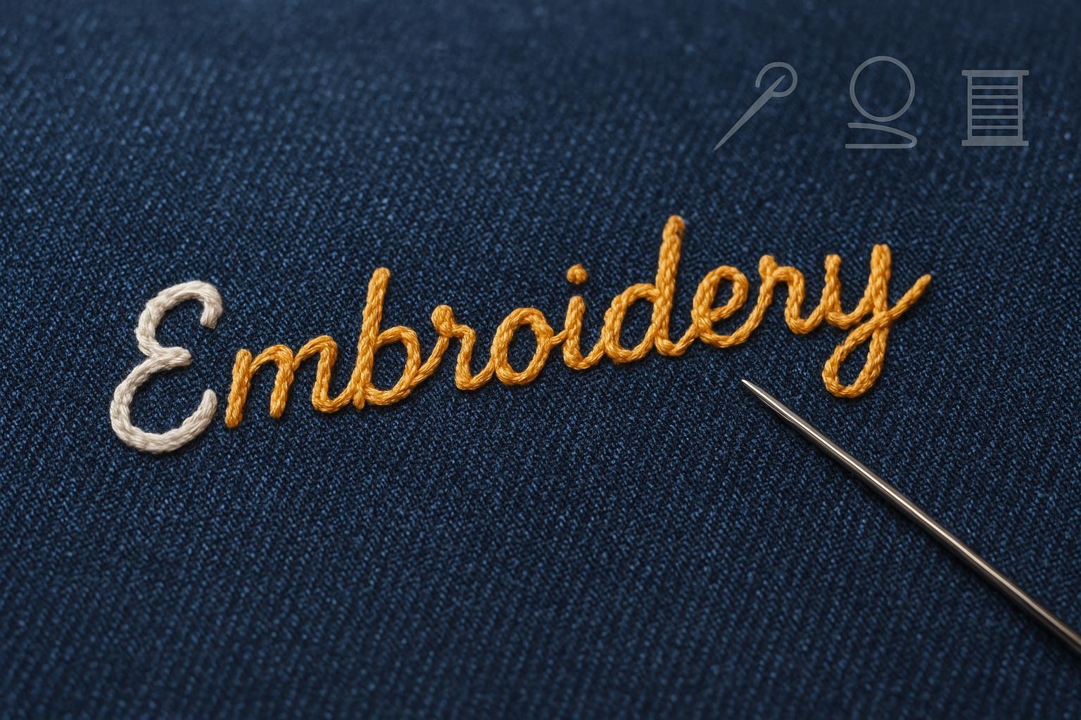 Professional embroidery machine process