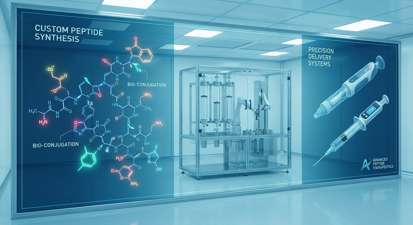 Custom peptide synthesis, sterile cleanroom technology, and precision drug delivery devices