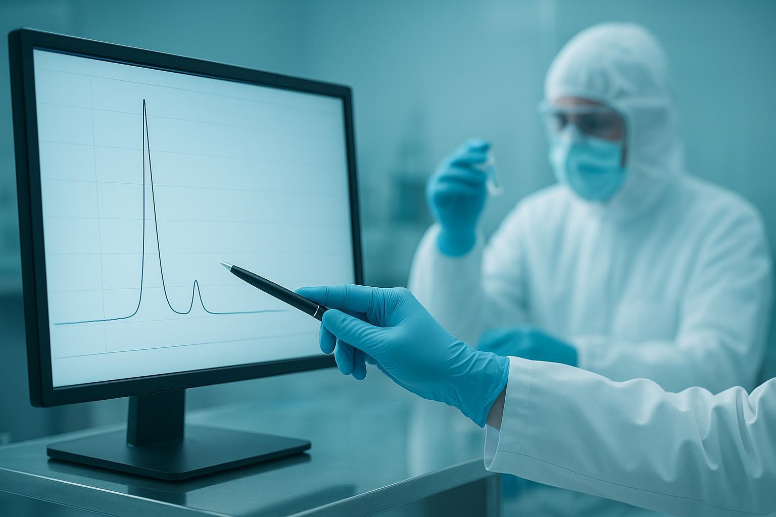 an annotated example chromatogram showing a resolved truncation impurity peak adjacent to the main peptide peak