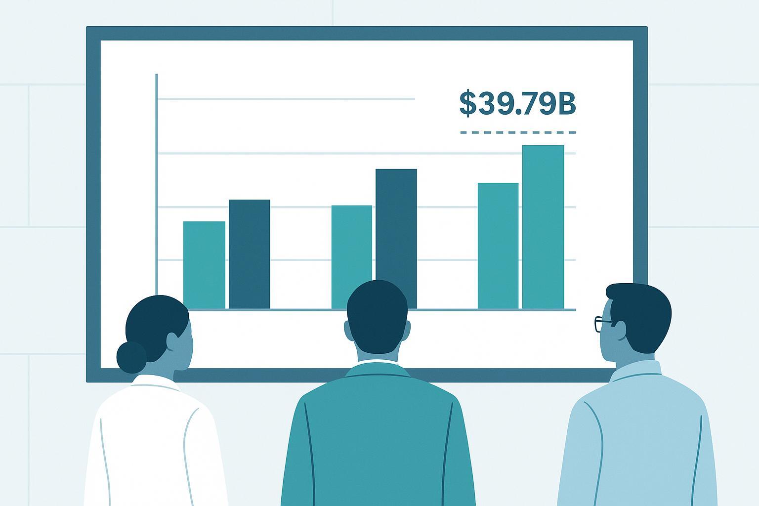 grouped bar chart comparing the three drug discovery services forecasts side by side, showing base-year value, forecast-year value and CAGR for Resear