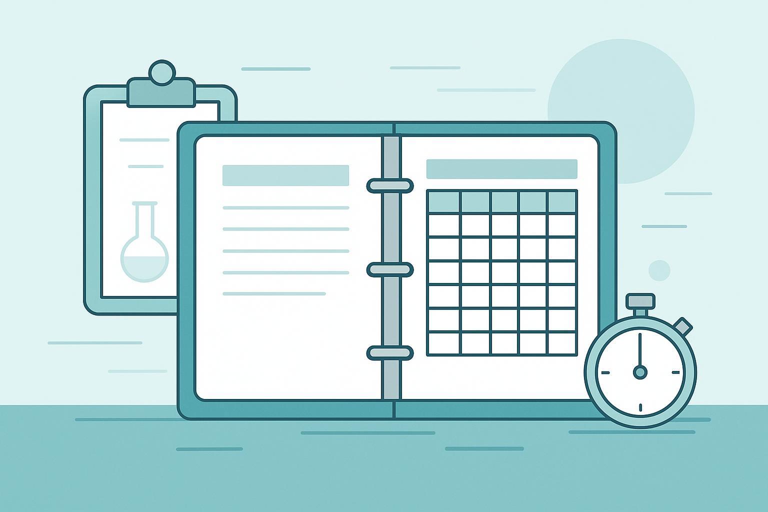 a process-development decision record template listing fixed parameters, hold times, in-process controls and their acceptance criteria