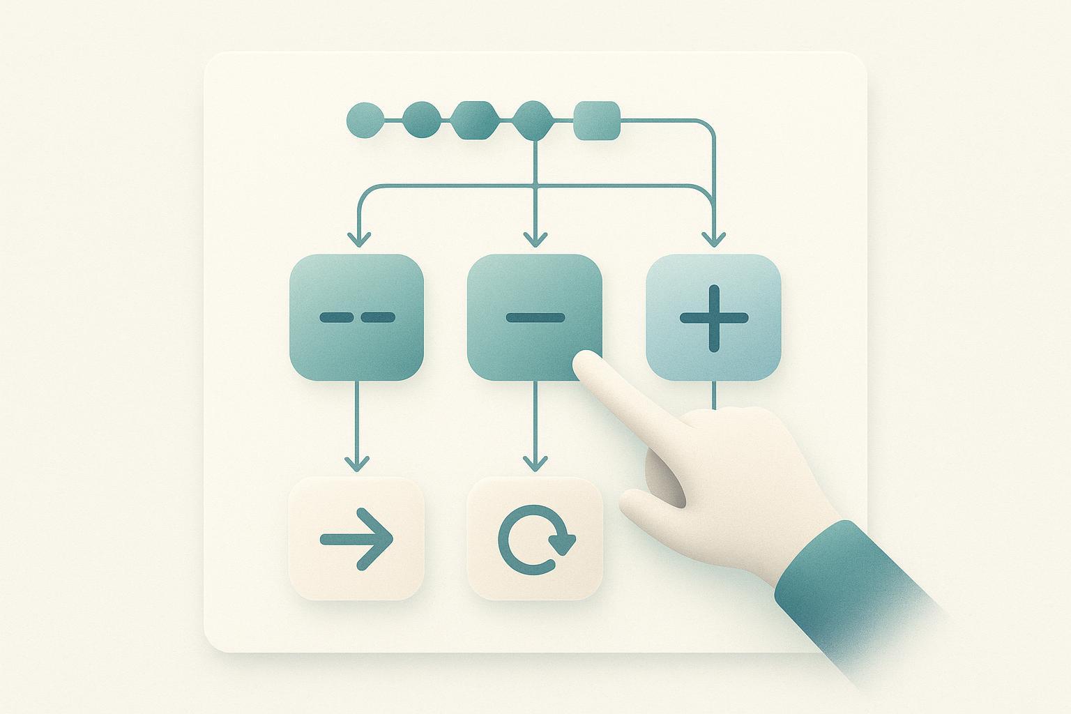 a decision flow from a candidate sequence to a triage outcome, branching on evidence state and on whether the negative is strong or weak