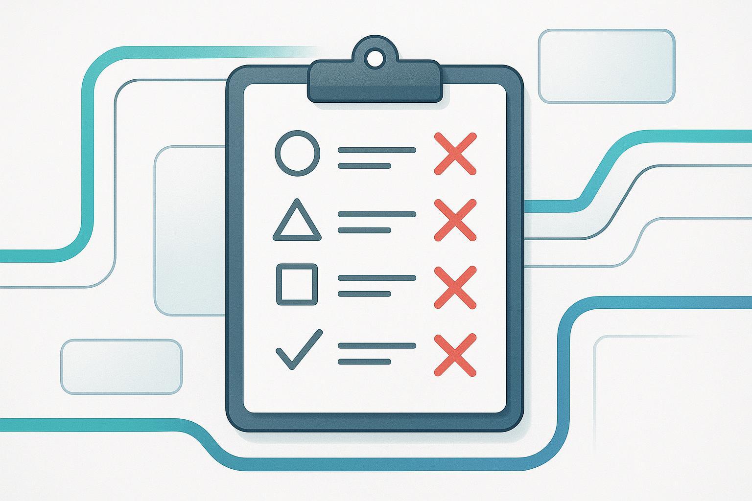 a four-block transfer-package checklist covering process, analytical methods, specifications, and materials and batch history, with the common omissio