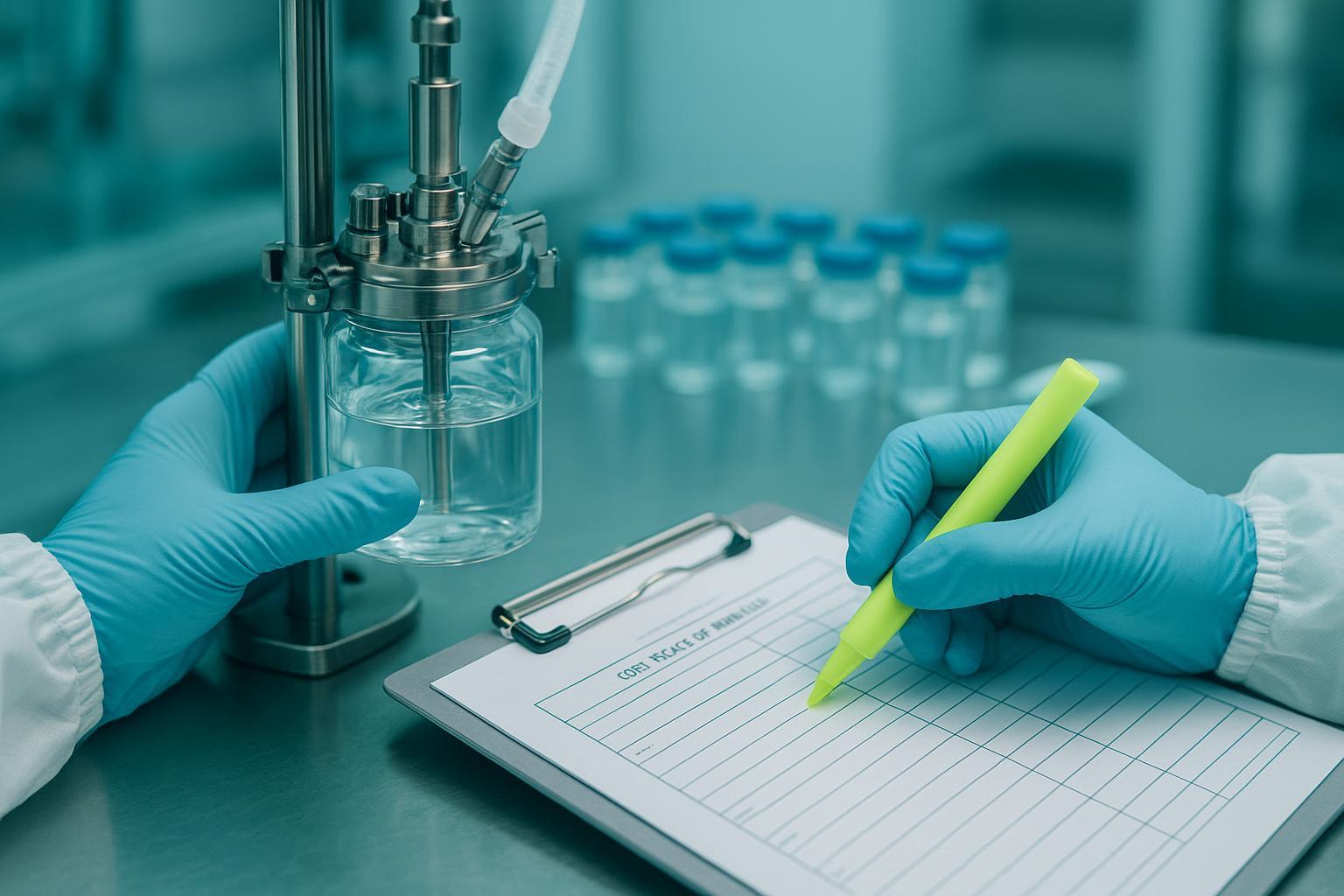 an annotated example of a batch-specific certificate of analysis for a synthetic peptide, with the fields a buyer should check highlighted: batch numb