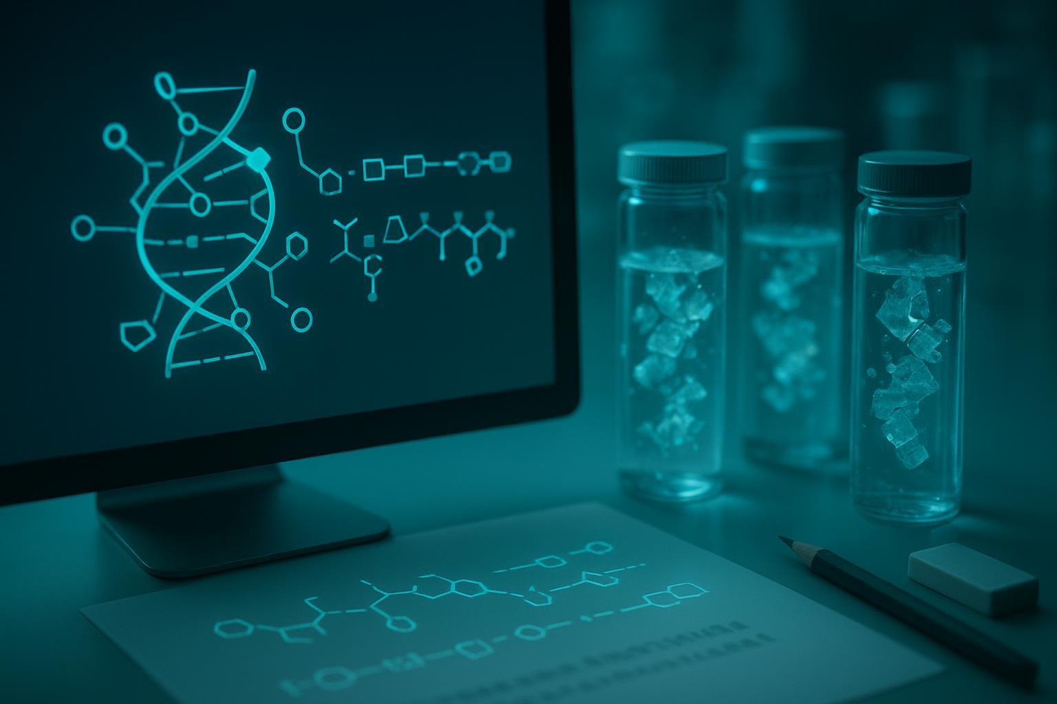 a helical-wheel and linear sequence map of a 30-residue amphipathic peptide with aromatic positions and Arg–Asp salt-bridge pairs marked, shown alongs