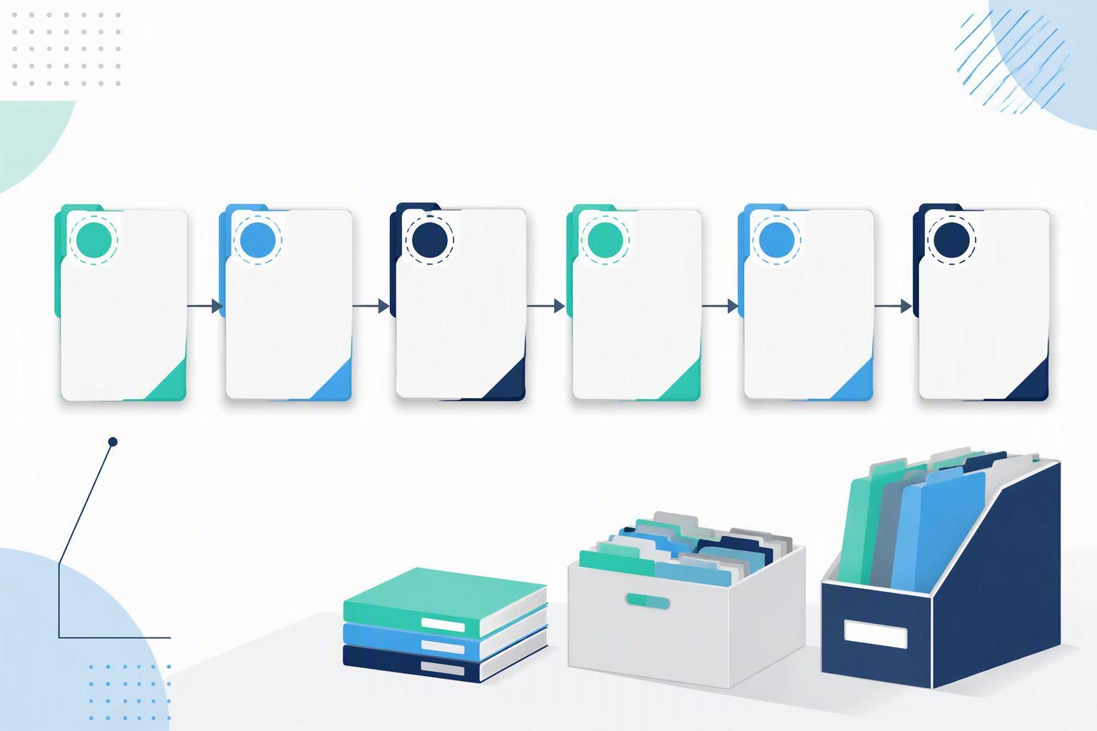 a six-box review sequence showing the six areas in order — change control, supplier qualification, traceability, analytical records, deviation handlin