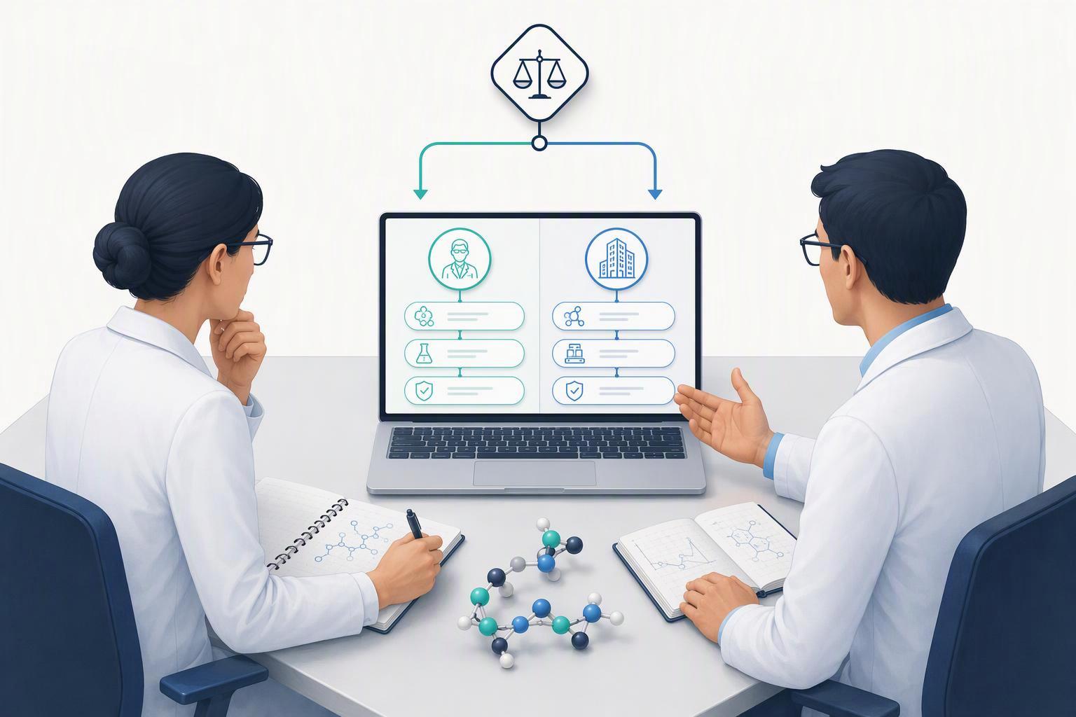 a side-by-side comparison of the conditions that keep peptide work with a specialist against the conditions that fold it