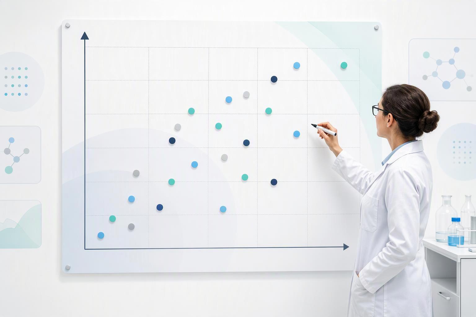 a two-axis decision grid with model influence on the regulatory or release decision on one axis and consequence of an