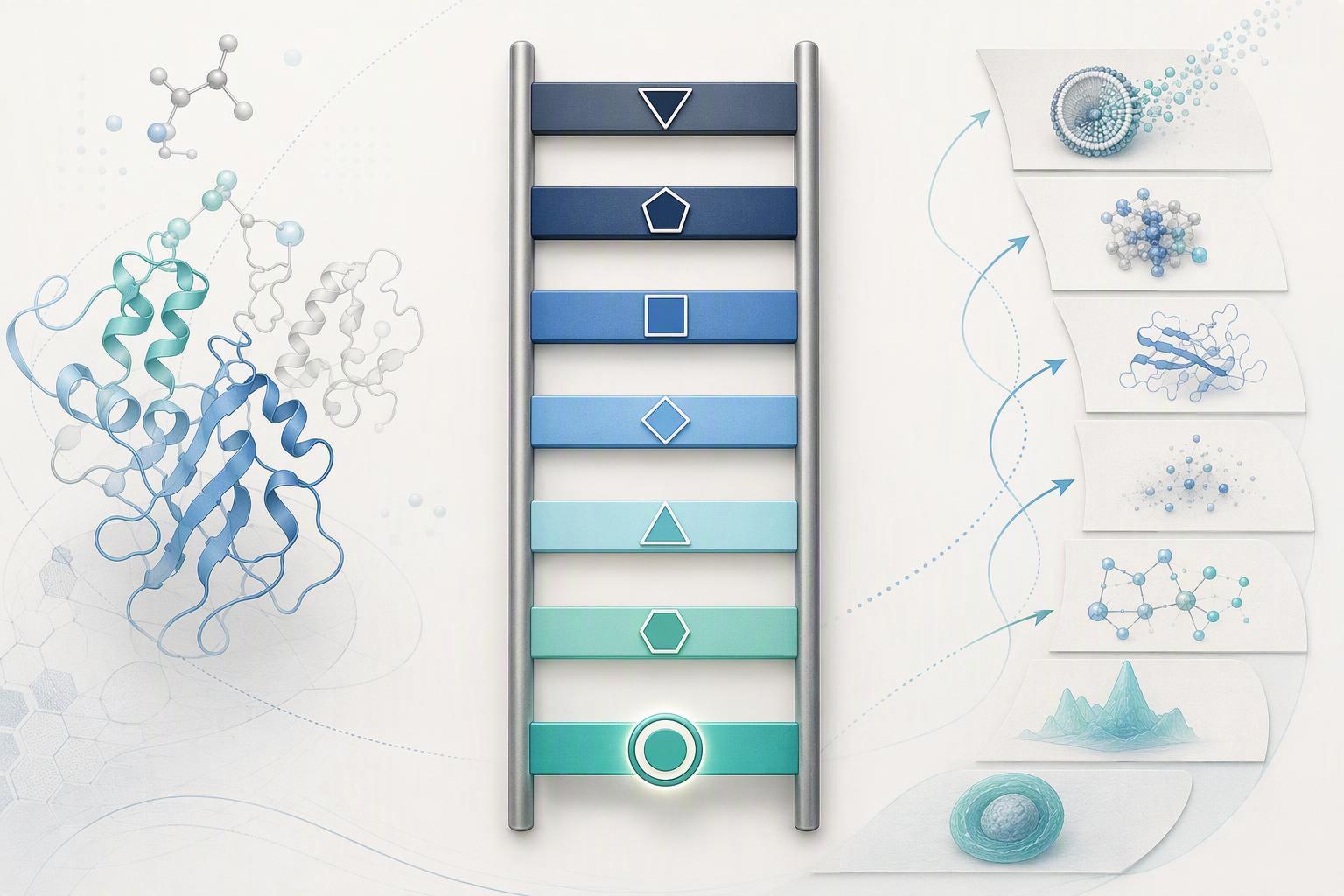 a horizontal evidence ladder showing the seven missing evidence items in sequence from independent replication at the bottom