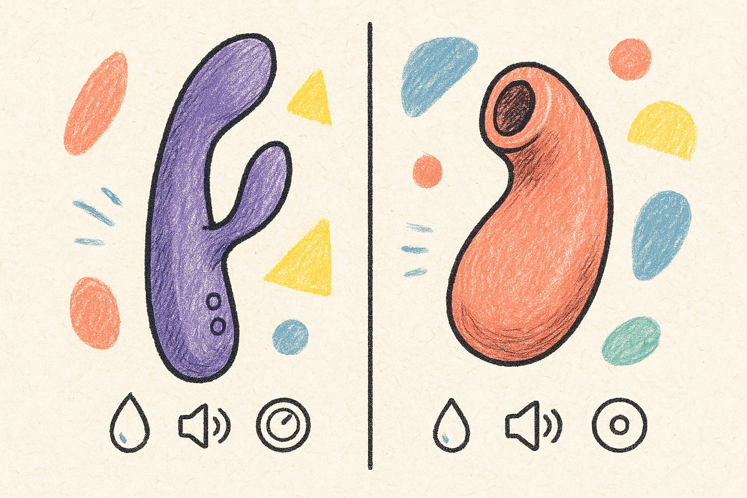 Hand-drawn comparison infographic chart