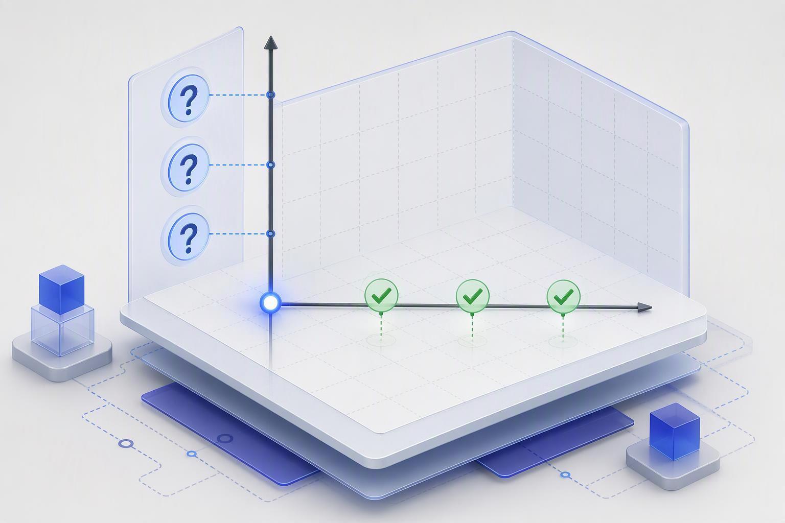 a two-axis diagram: the horizontal axis is SQL accuracy (syntax, schema, execution) and the vertical axis is analytics