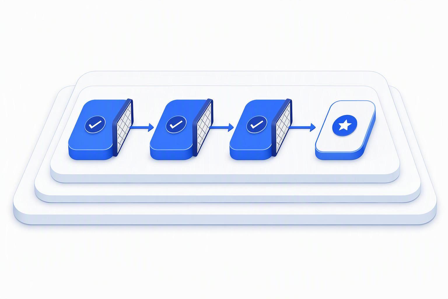 a four-stage pipeline diagram showing question intake, intent resolution, metric resolution, and SQL generation as the final