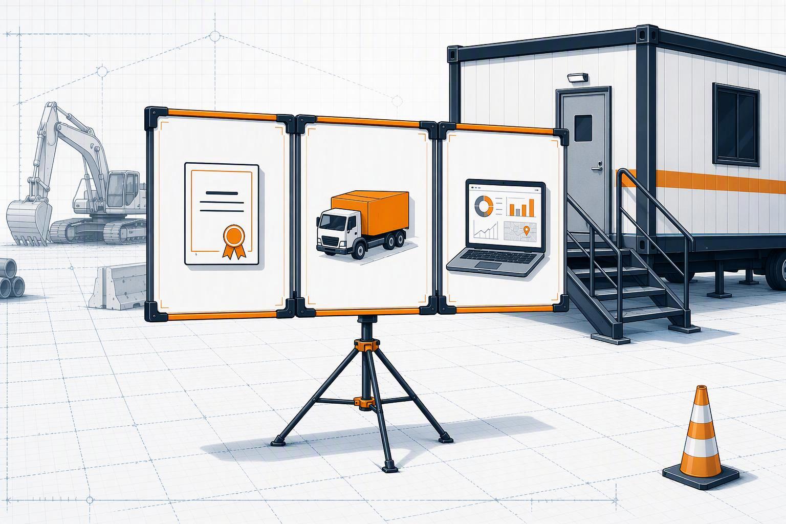 Hyundai Hi-MATE telematics dashboard tracking excavator idle time and utilization