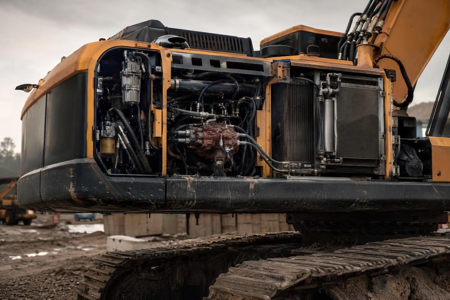 Cummins B6.7 engine and hydraulic system in Hyundai HX260A L and HX300A L