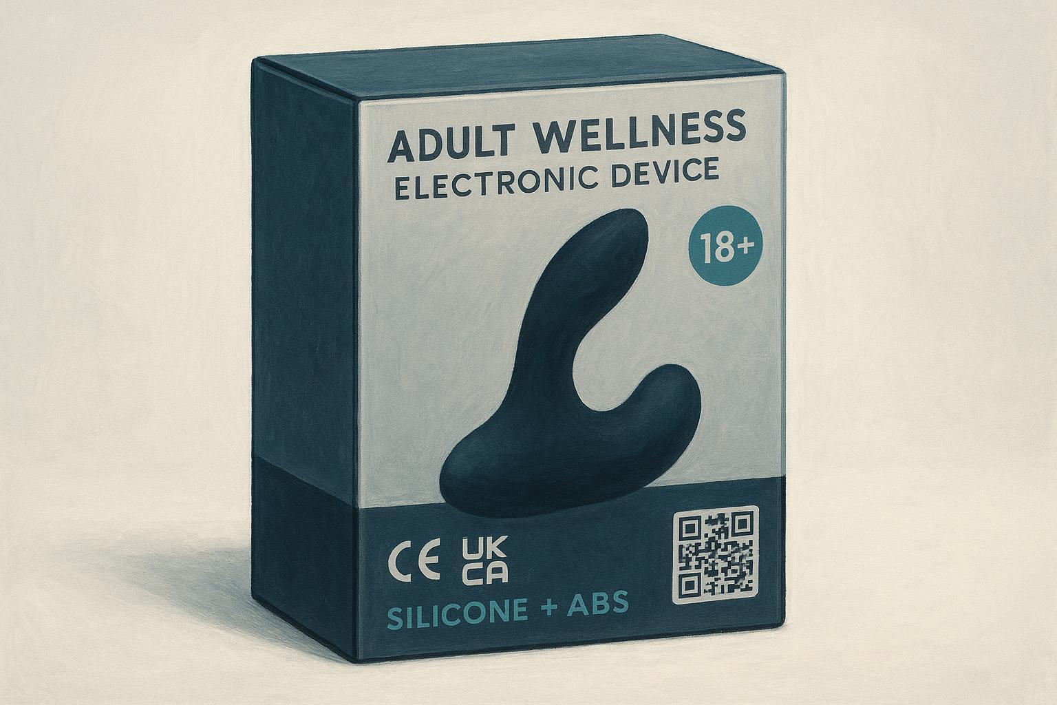 Packaging and labeling callouts for a multi-function female masturbator