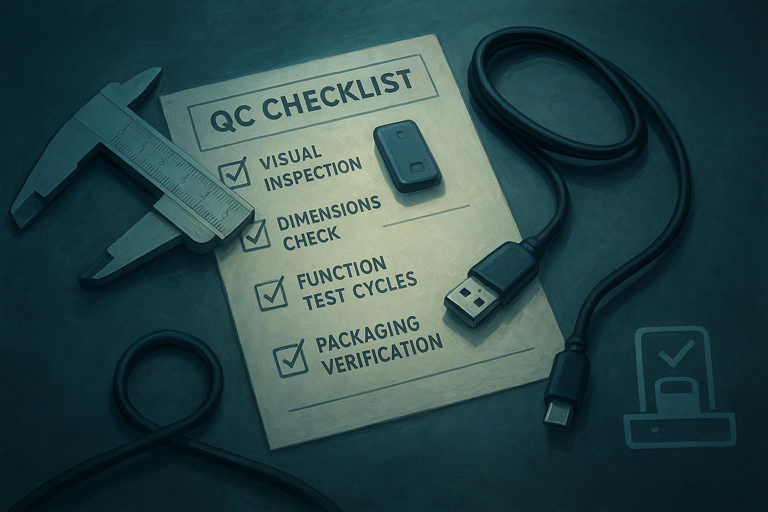 Incoming QC checklist illustration for small electronics