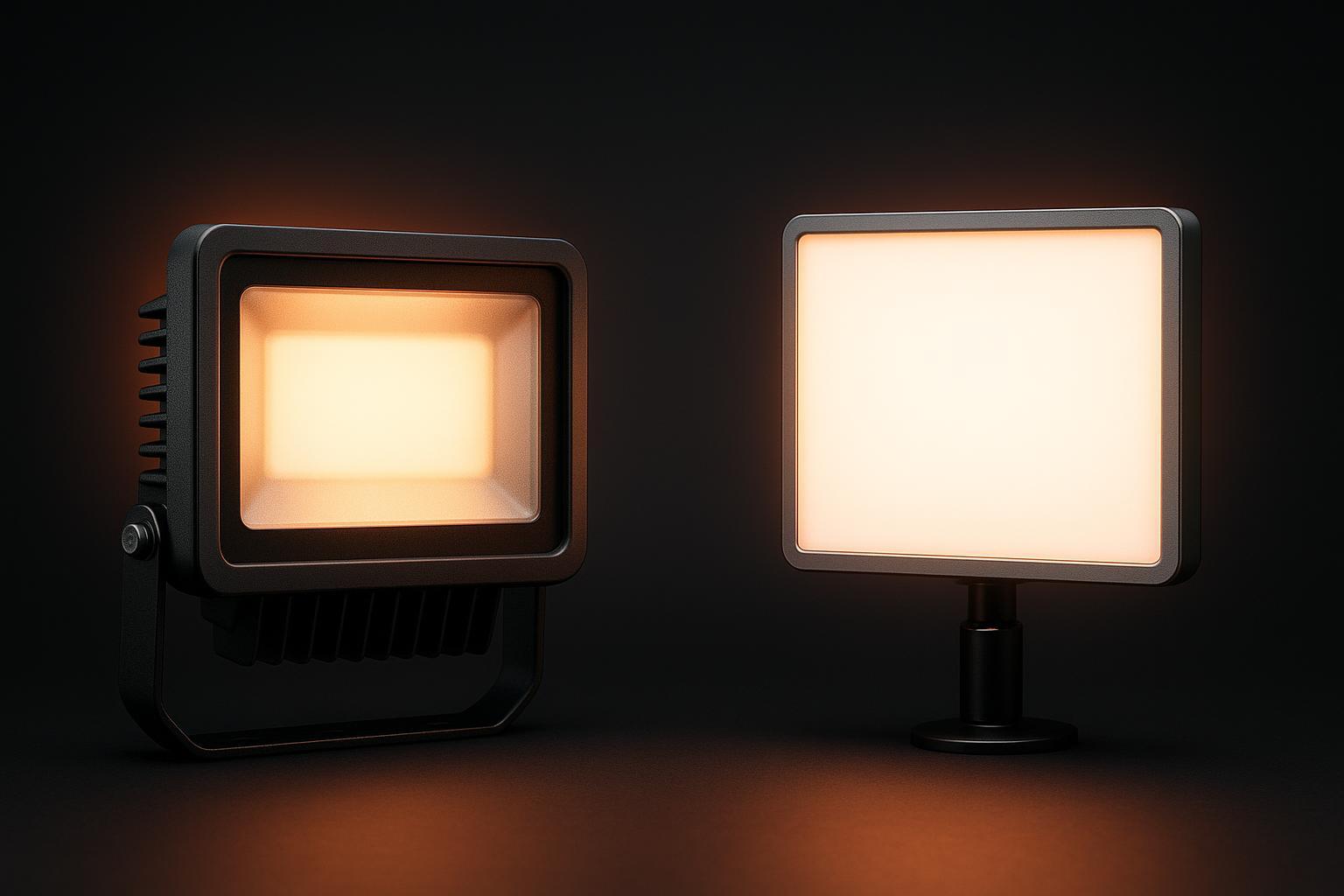 옥외용 LED 투광등 하우징의 내충격성 및 UV 노화 개념