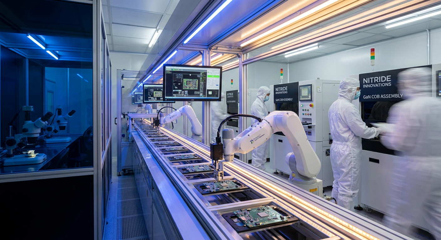 Semiconductor laboratory producing high-efficiency GaN LED chips