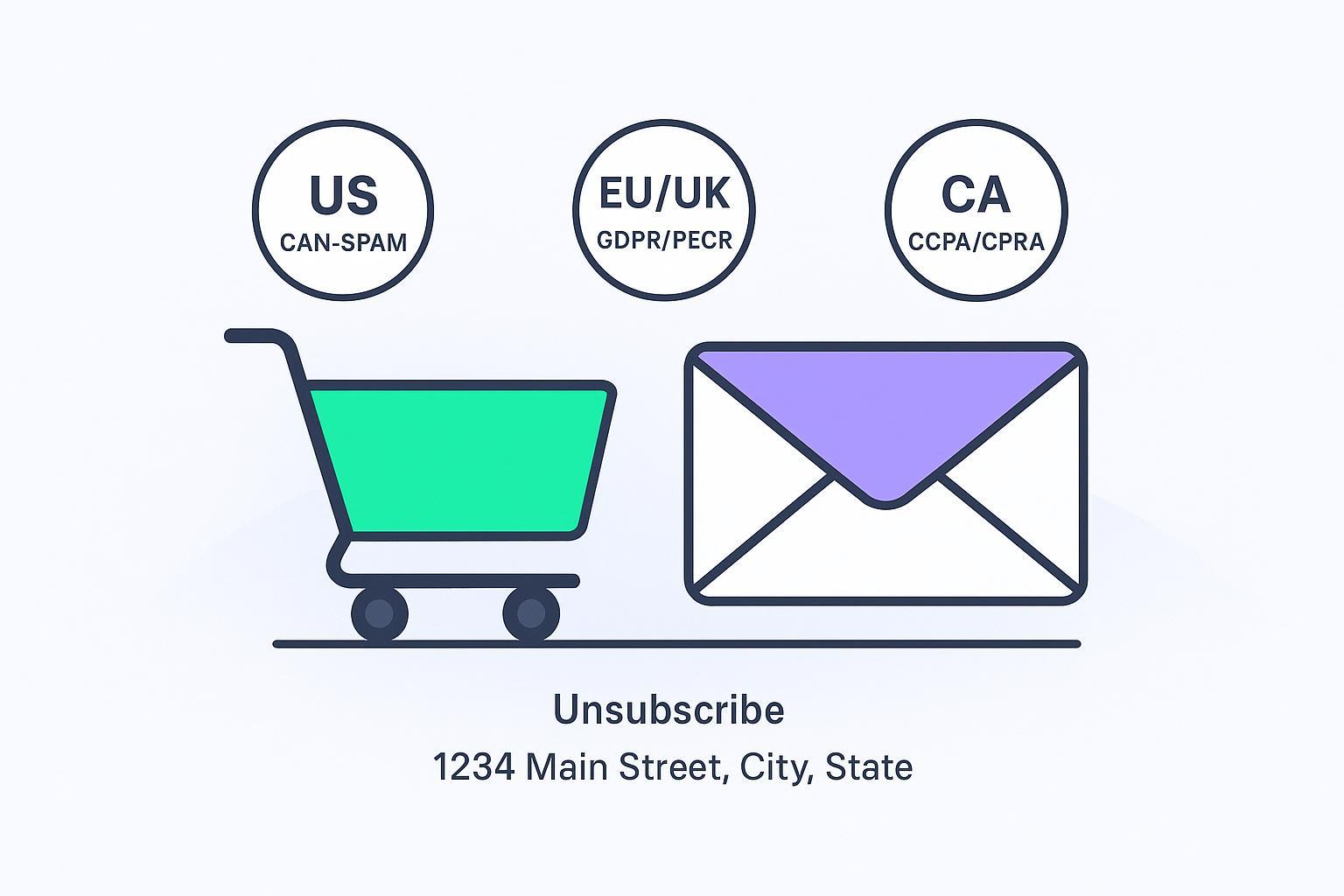 Abandoned Cart Compliance Checklist — CAN-SPAM, GDPR, CCPA
