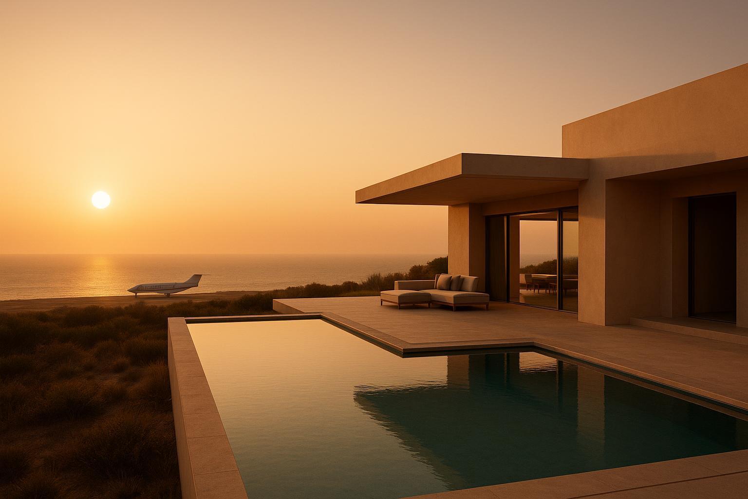 Infographic timeline for ultra-luxury experience planning lead times (villa, chef, spa, jet)