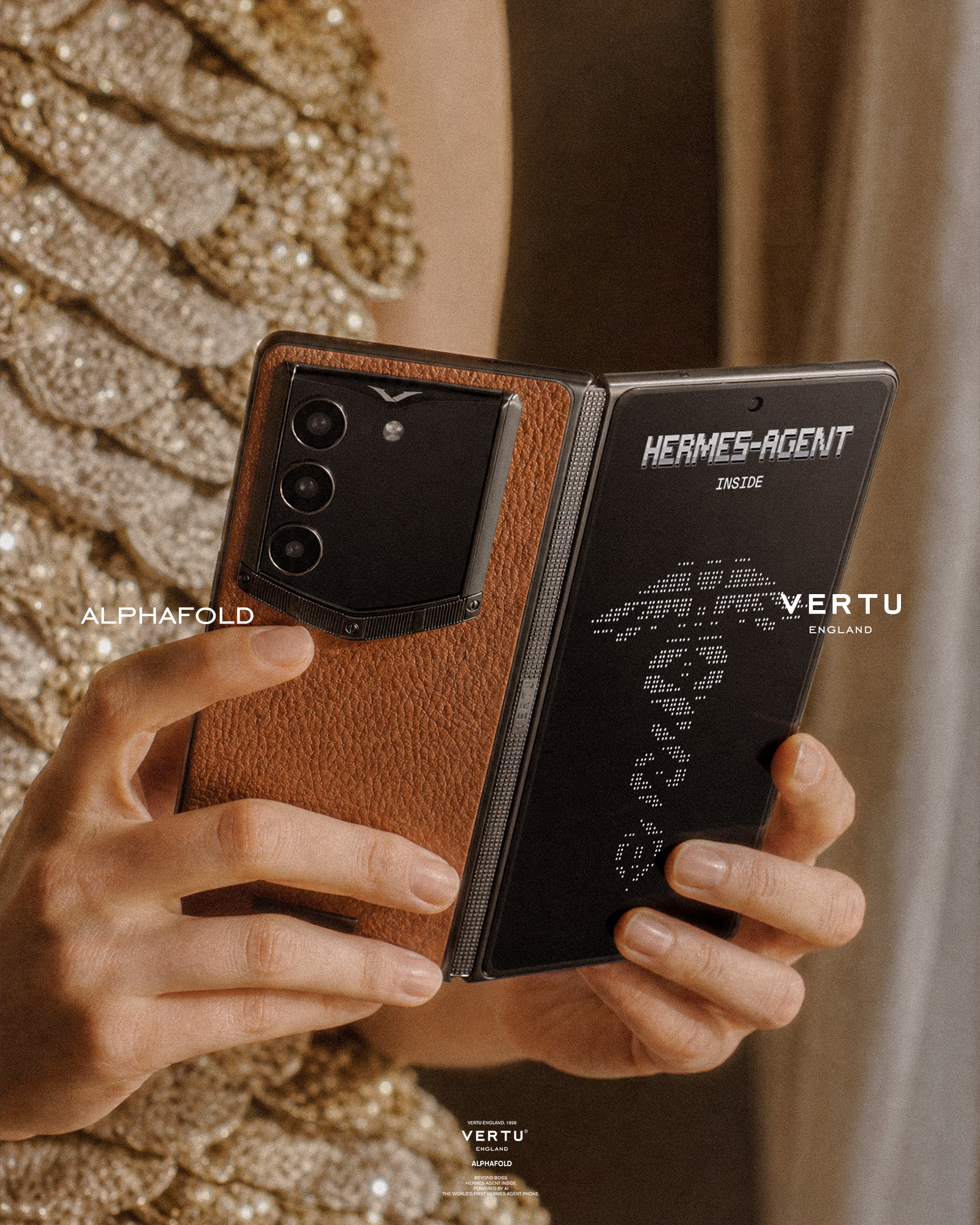VERTU phone price Malaysia cover image with premium titanium, sapphire reflections, leather detail, and subtle Kuala Lumpur skyline.