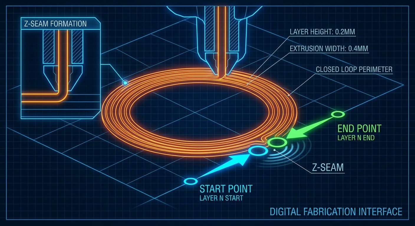 Layer-by-layer Z-Seam Mechanics Diagram